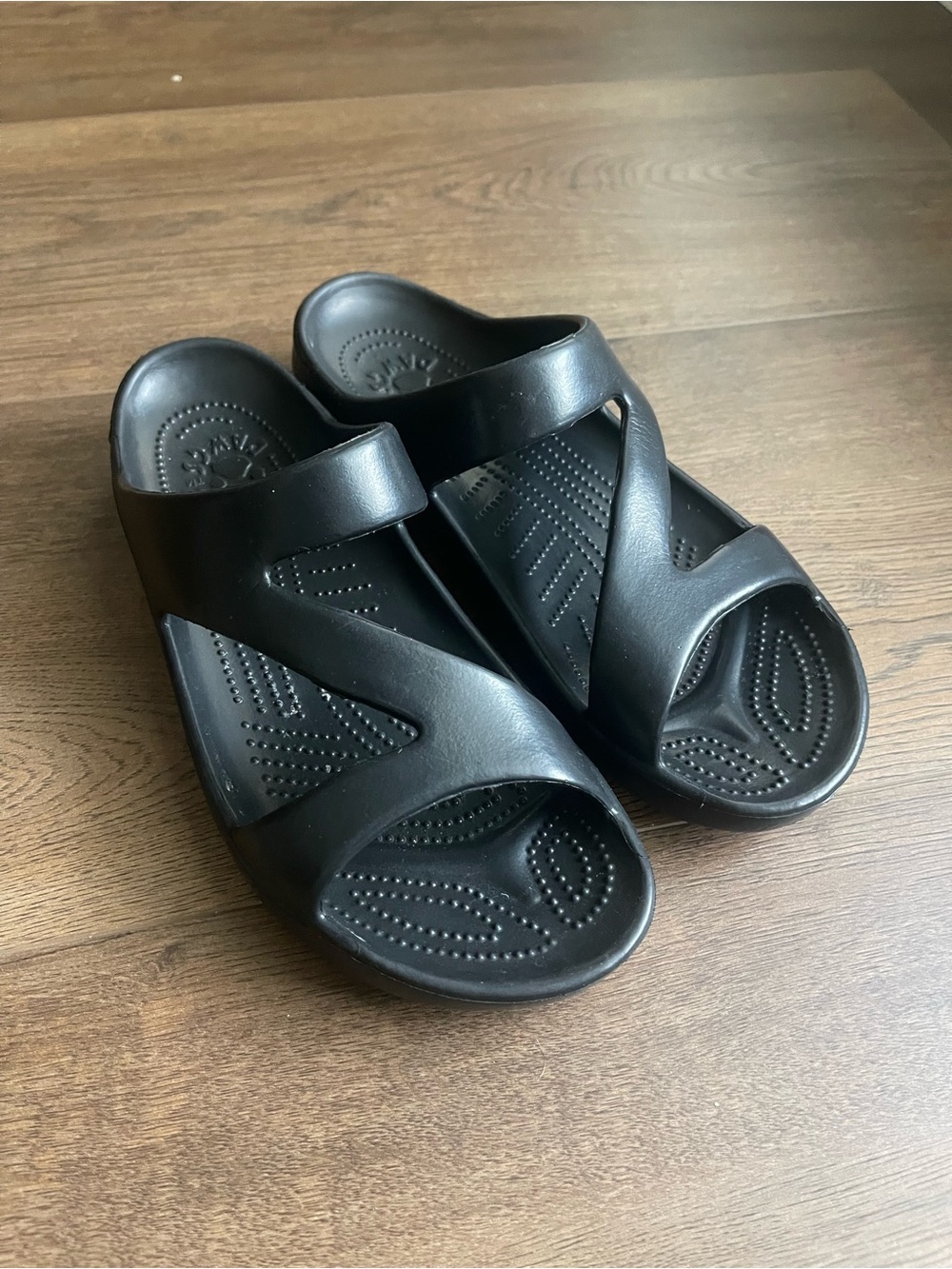 Dawgs Z Sandals Women black Slide Comfort Casual Beach Pool Sandals Size 9